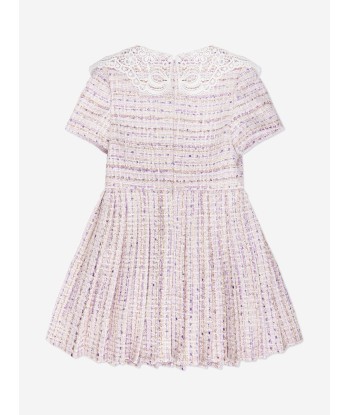 Self Portrait Girls Boucle Dress in Purple Venez découvrir notre 