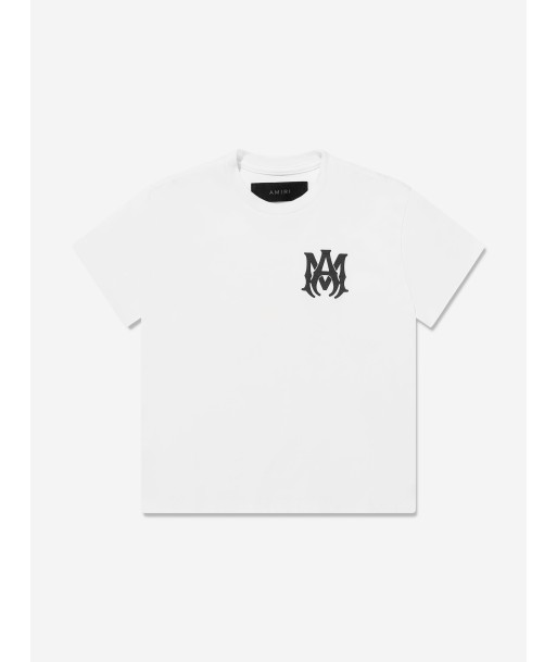 Amiri Kid Logo T-Shirt in White pas cher 