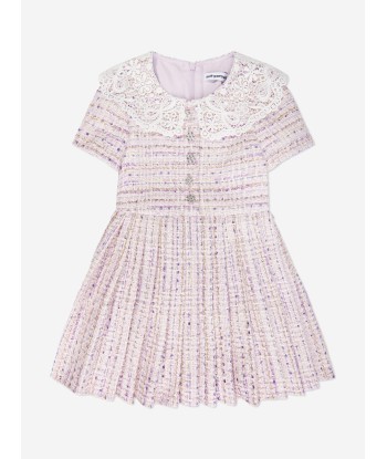 Self Portrait Girls Boucle Dress in Purple Venez découvrir notre 