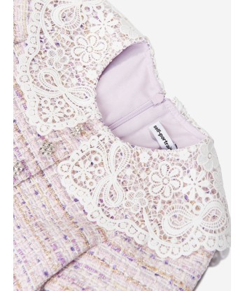 Self Portrait Girls Boucle Dress in Purple Venez découvrir notre 