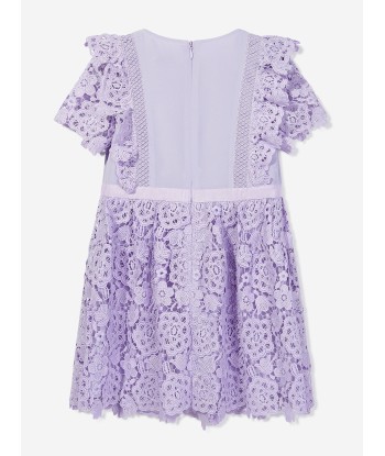 Self Portrait Girls Lace Dress in Purple de technologie