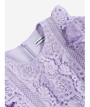 Self Portrait Girls Lace Dress in Purple de technologie