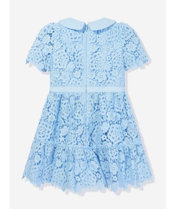 Self Portrait Girls Lace Dress in Blue 2023