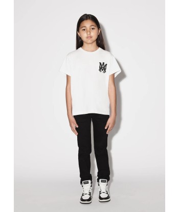 Amiri Kid Logo T-Shirt in White pas cher 