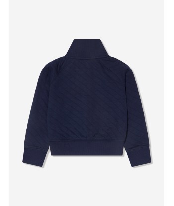 Ralph Lauren Girls Quilted Zip Up Top in Navy prix