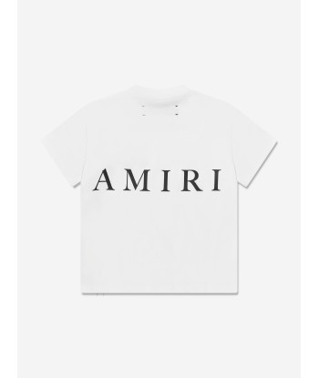 Amiri Kid Logo T-Shirt in White pas cher 