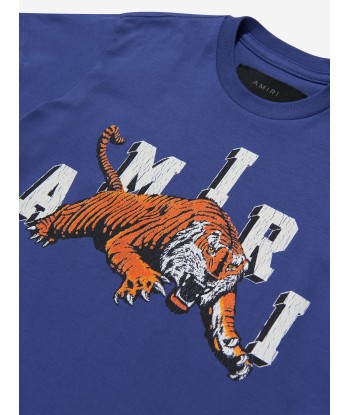 Amiri Kids Tiger T-Shirt in Blue hantent personnes