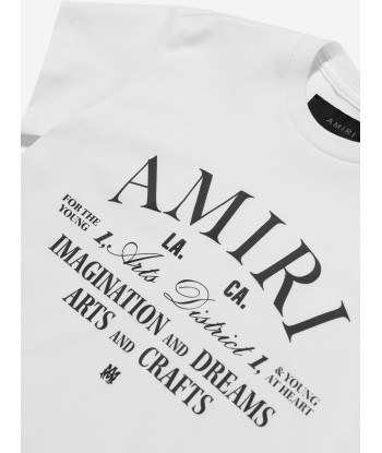 Amiri Kids Arts District T-Shirt in White Fin de série