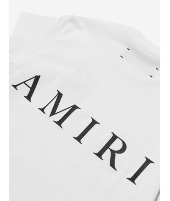 Amiri Kid Logo T-Shirt in White pas cher 