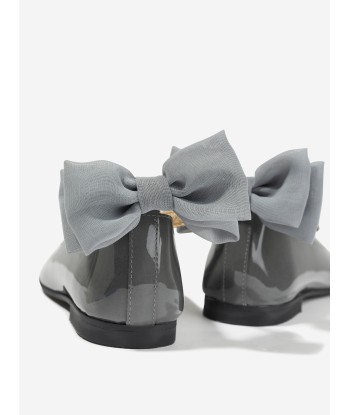 Andanines Girls Pumps With Removable Bow in Silver basket pas cher