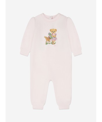 Ralph Lauren Baby Girls Bear Romper in Pink soldes